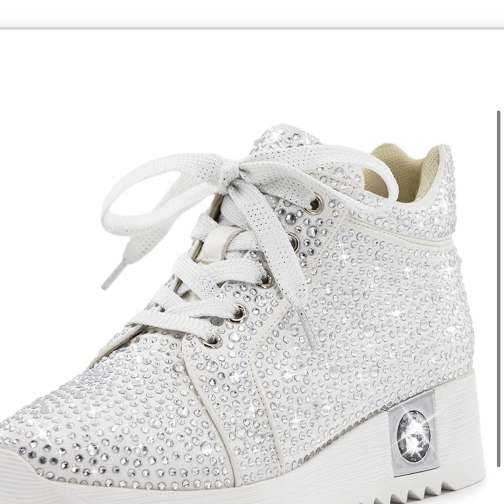 Sparkling White Rhinestone Sneakers